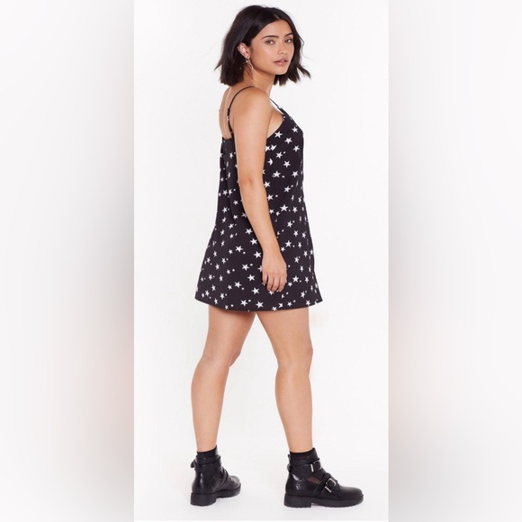 Nasty Gal NWT Star Mini Dress With Spaghetti Straps size 8 - Picture 3 of 7